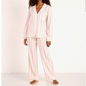Eberjey Pink Umbrella Stripe Pajama Set M